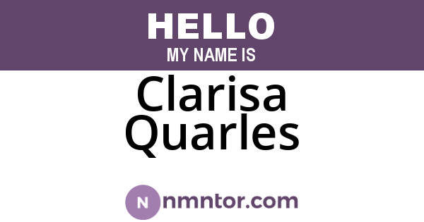 Clarisa Quarles