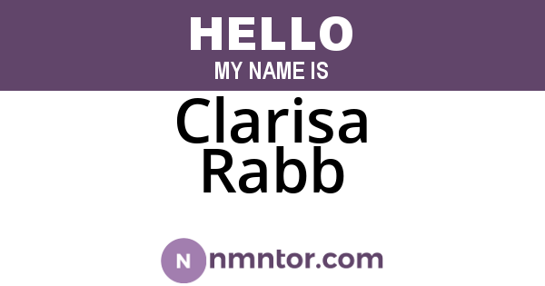 Clarisa Rabb