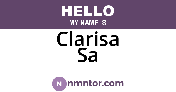 Clarisa Sa