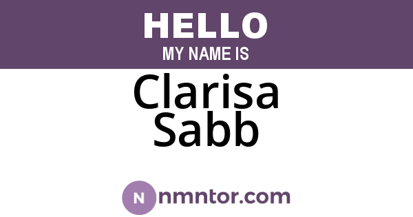 Clarisa Sabb
