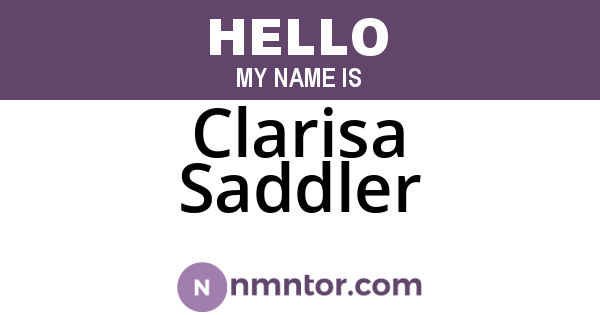 Clarisa Saddler