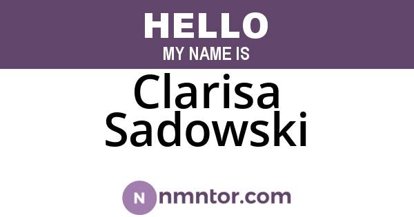 Clarisa Sadowski