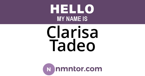 Clarisa Tadeo
