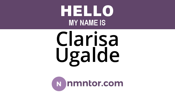 Clarisa Ugalde