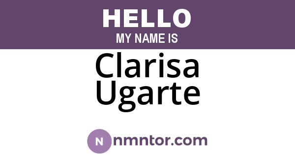 Clarisa Ugarte