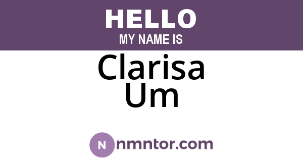Clarisa Um