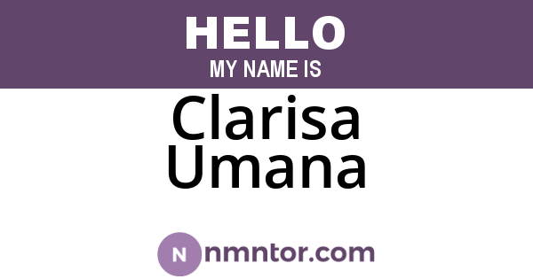 Clarisa Umana