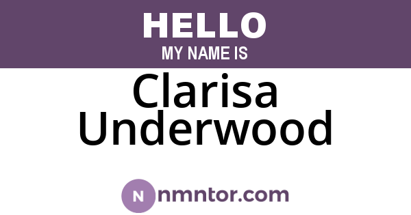 Clarisa Underwood