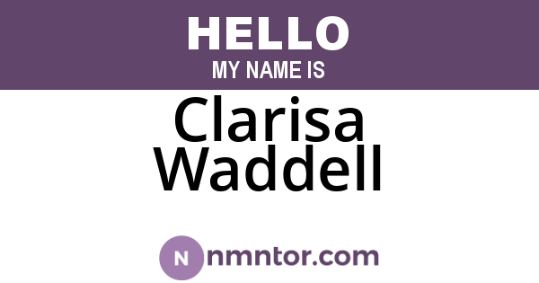 Clarisa Waddell