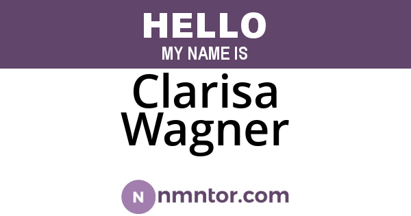 Clarisa Wagner