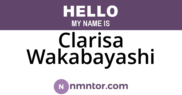 Clarisa Wakabayashi