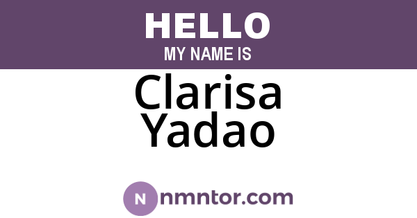 Clarisa Yadao