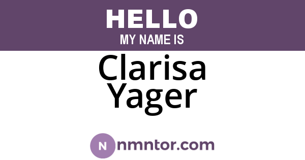 Clarisa Yager
