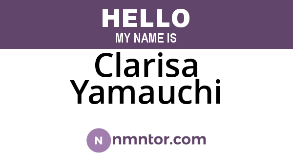 Clarisa Yamauchi