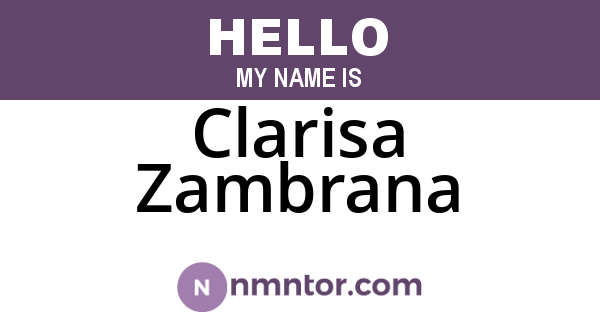 Clarisa Zambrana