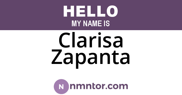 Clarisa Zapanta