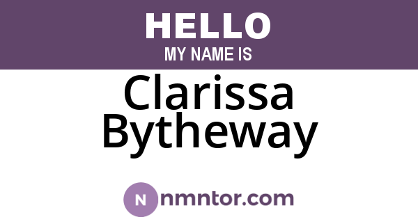 Clarissa Bytheway
