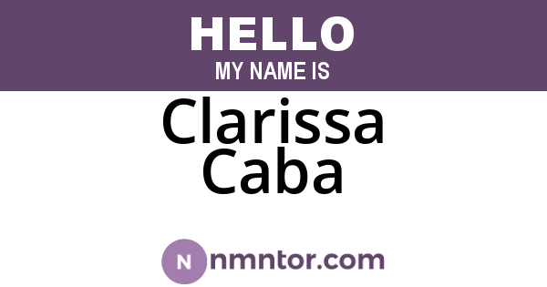 Clarissa Caba
