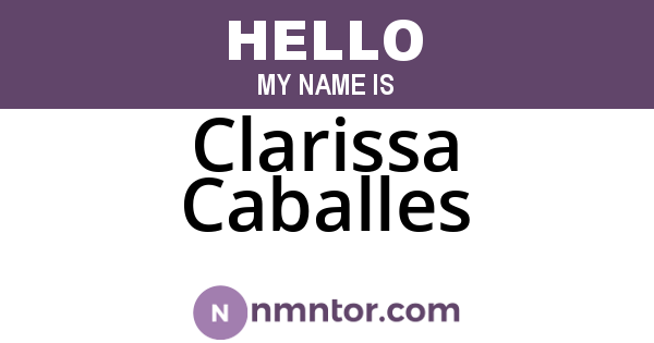 Clarissa Caballes