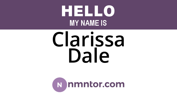 Clarissa Dale