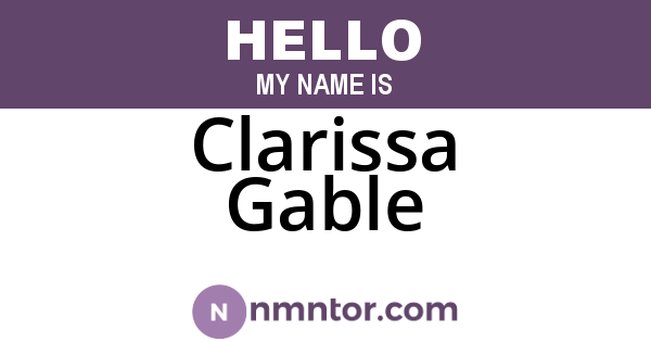 Clarissa Gable