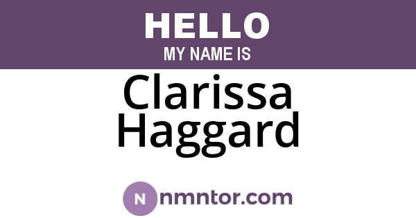 Clarissa Haggard