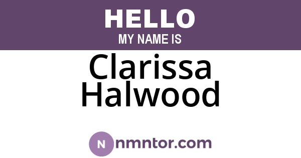 Clarissa Halwood