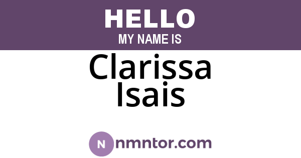 Clarissa Isais
