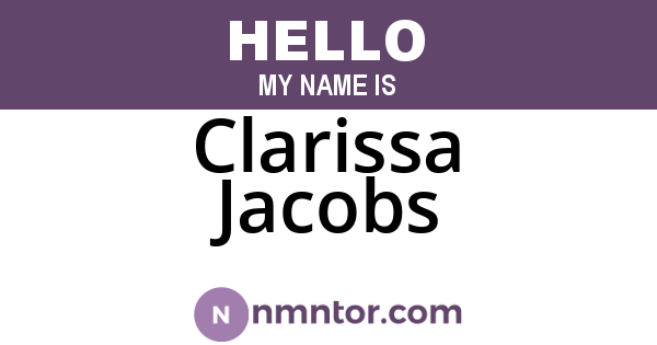 Clarissa Jacobs