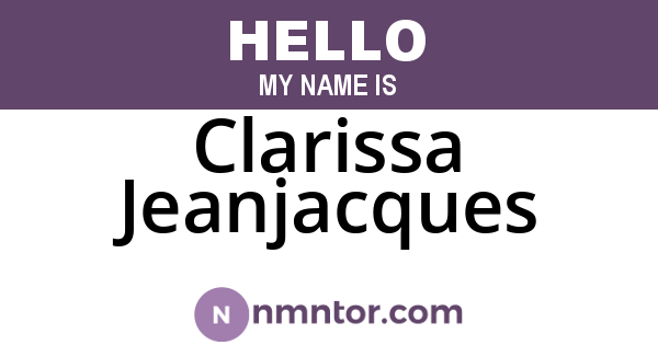 Clarissa Jeanjacques