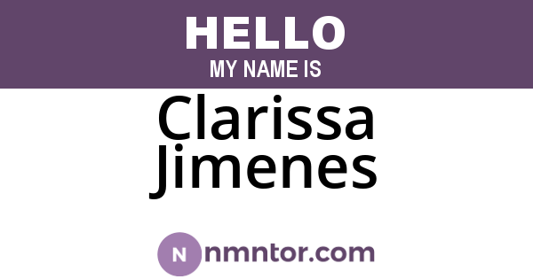 Clarissa Jimenes