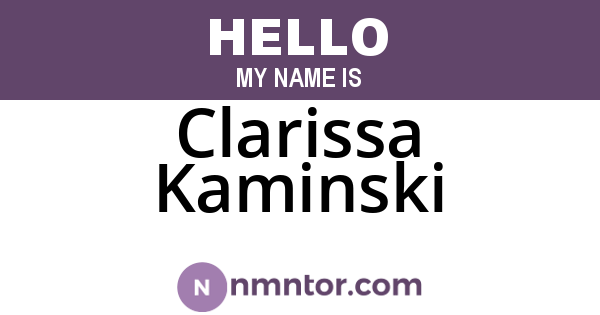 Clarissa Kaminski