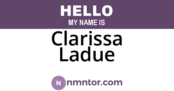 Clarissa Ladue