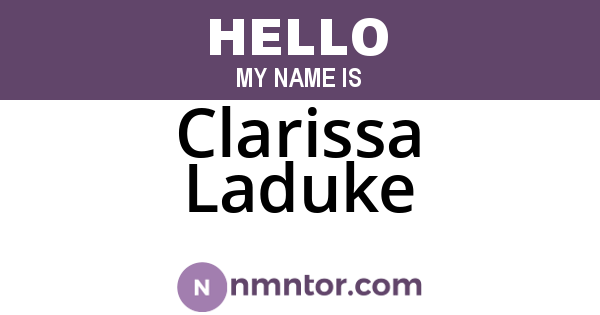 Clarissa Laduke