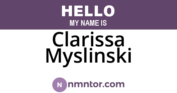 Clarissa Myslinski