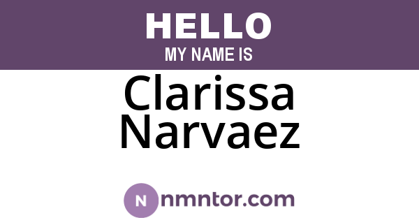 Clarissa Narvaez