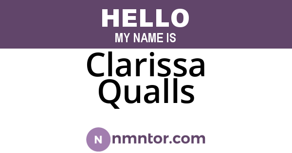 Clarissa Qualls