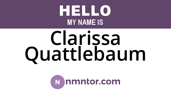 Clarissa Quattlebaum