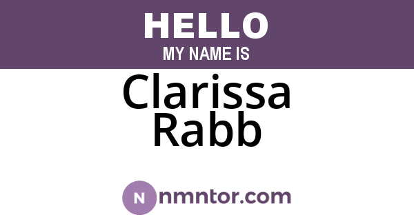 Clarissa Rabb