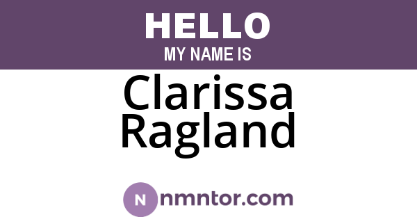 Clarissa Ragland