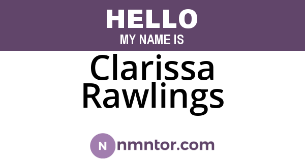 Clarissa Rawlings