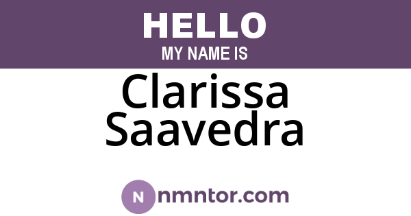 Clarissa Saavedra