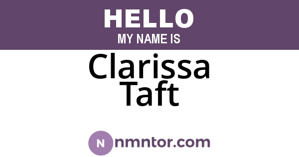 Clarissa Taft