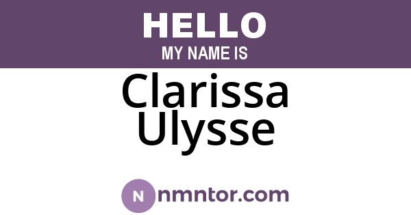 Clarissa Ulysse