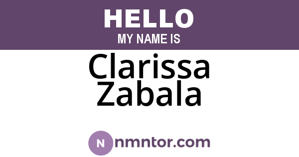 Clarissa Zabala