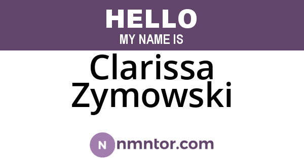 Clarissa Zymowski