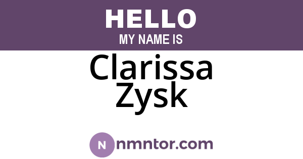 Clarissa Zysk