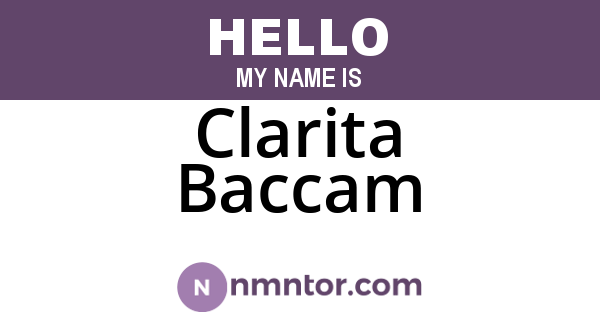 Clarita Baccam