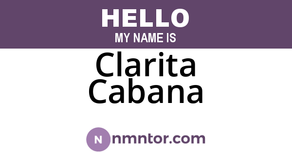 Clarita Cabana