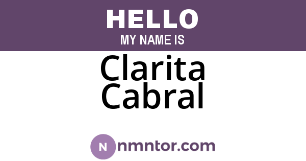 Clarita Cabral